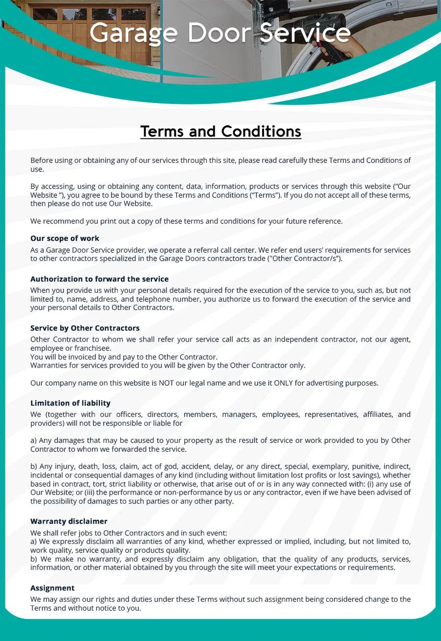 Garage Door Mobile Service Repair Groton, MA 978-737-9004